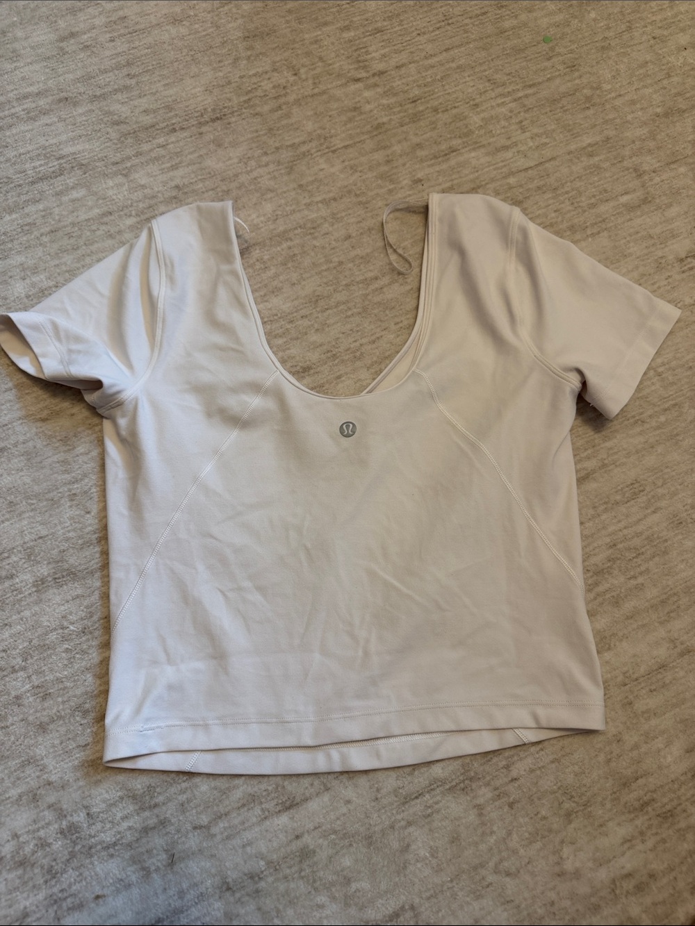 lululemon athletica Short Sleeve Scoop Neck Top in white